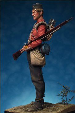 54 мм 30-ый пеший полк, Крым 1854 года (Latorre Models 54-11) коллекционная сборная миниатюра, олово