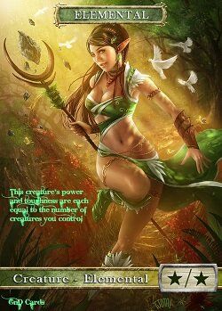 Elemental G/W #2 (Voice) Token Magic: the Gathering (Токен) GnD Cards