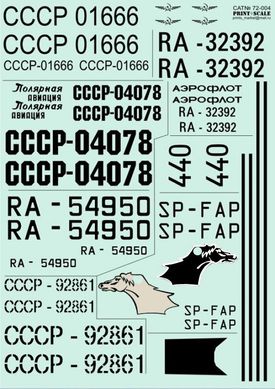 1/72 Декаль для літака Ан-2 Кукурузник (Print Scale 72-004)