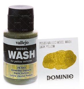Model Wash DARK YELLOW (Vallejo 76503) Смывка акриловая, 35 мл