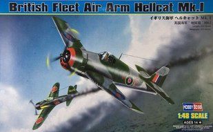 1/48 Grumman Hellcat Mk.I палубный самолет ВМФ Британии (HobbyBoss 80360) сборная модель
