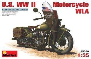 1/35 WLA американский мотоцикл Второй Мировой войны (MiniArt 35080) сборная модель