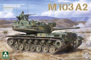 1/35 M103A2 американський важкий танк, в комплекті металевий ствол гармати (Takom 2140), збірна модель