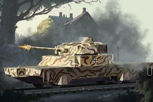 1/72 Panzerjagerwagen Vol.2 немецкая бронеплатформа (Hobbyboss 82955), сборная модель