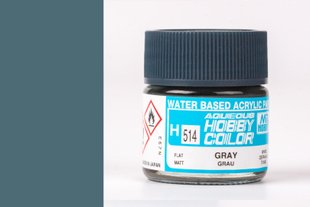 Сіра RAL7016 Grau, акрилова фарба Hobby Color, 10 мл (Gunze Sangyo Mr. Hobby H514 Gray RAL7016)