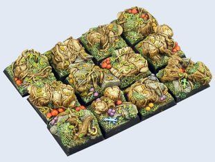MicroArt Studio Bases - Forest Bases #1, 20x20mm (5) - MNART-BB05S01B