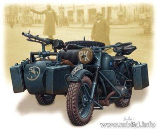 1/35 BMW R-75 германский мотоцикл + фототравление (Master Box 3528F)