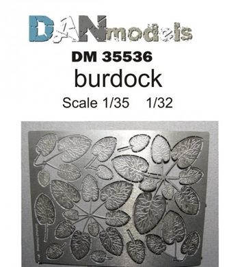 1/35-1/32 Листья лопуха, металлические фототравленные (DANmodels DM 35536)