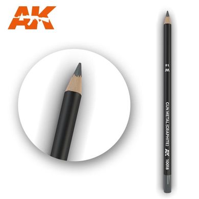 Карандаш для везеринга и эффектов "Вороненая сталь, графит" (AK Interactive AK10018 Weathering pencils GUN METAL, GRAPHITE)
