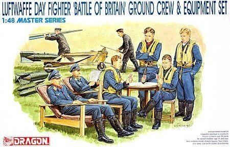 1/48 Luftwaffe Day Fighter Ground Crew and Equipment Set "Battle Of Britain" (Dragon 5532)