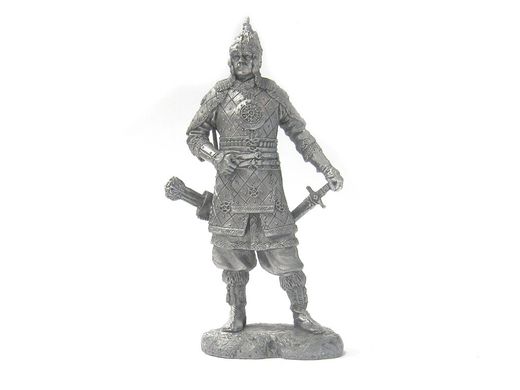 75 мм Татарский знатный воин, 14 век (EK Castings 75-04), коллекционная оловянная миниатюра