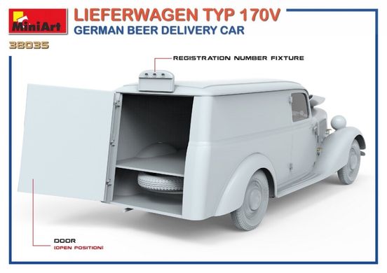 1/35 Lieferwagen Typ 170V машина доставки пива (MiniArt 38035), збірна модель