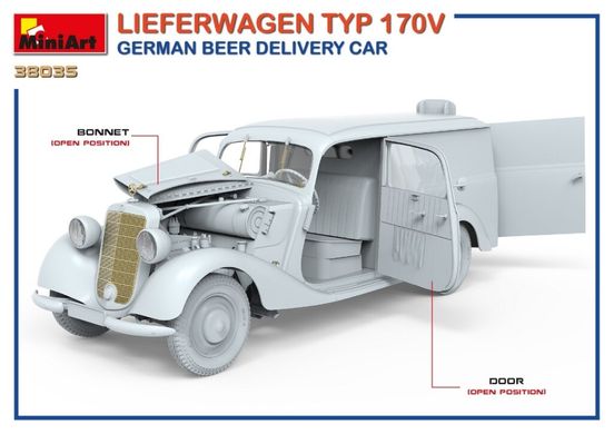 1/35 Lieferwagen Typ 170V машина доставки пива (MiniArt 38035), сборная модель