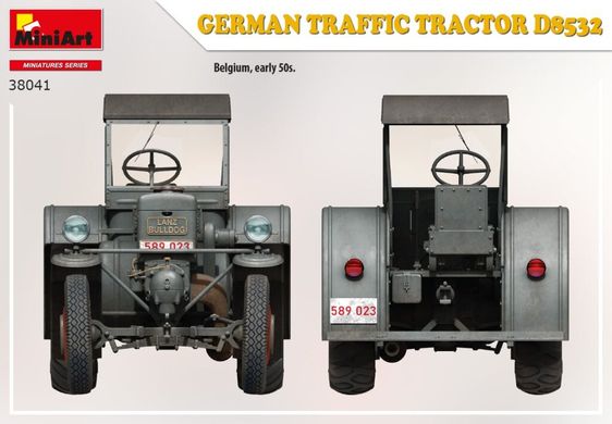 1/35 Lanz Bulldog D8532 немецкий трактор (Miniart 38041), сборная модель