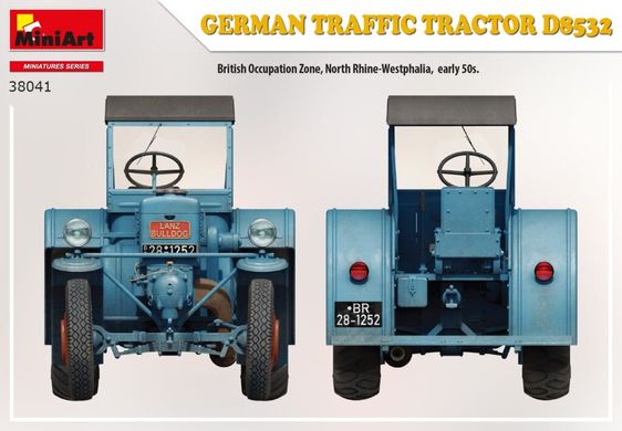 1/35 Lanz Bulldog D8532 німецький трактор (Miniart 38041), збірна модель