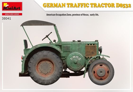 1/35 Lanz Bulldog D8532 німецький трактор (Miniart 38041), збірна модель