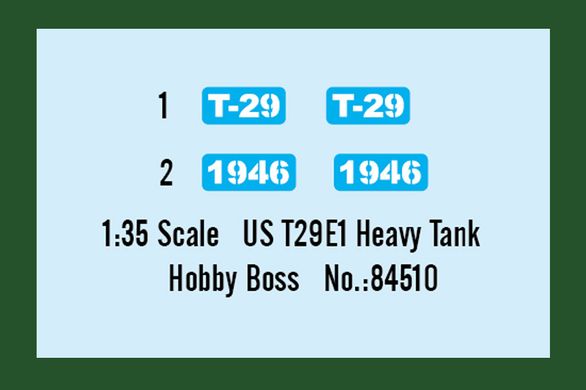1/35 T29E1 американский тяжелый танк (Hobbyboss 84510), сборная модель