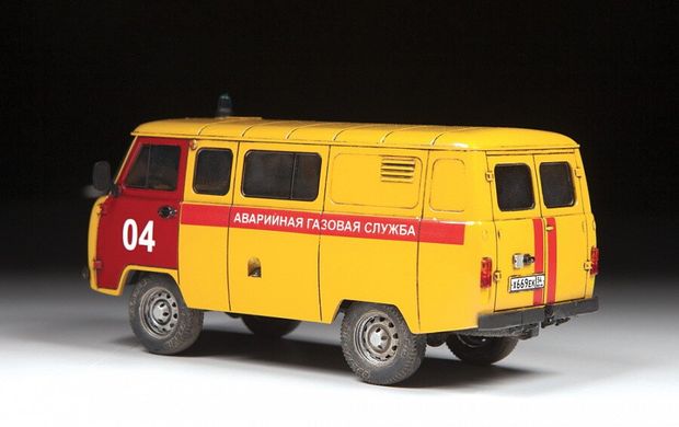 1/43 Автомобіль УАЗ-3909 аварійної газової служби, збірна масштабна модель