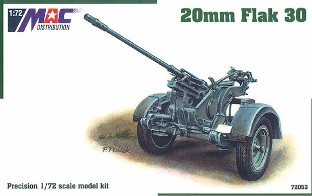 1/72 Немецкая 20-мм зенитная пушка Flak 30 (MAC Distribution 72053), сборная модель