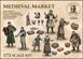 1/72 Середньовічний ринок, 8 фігур з аксесуарами&nbsp;(Archibald Miniatures Medieval Market), смоляні
