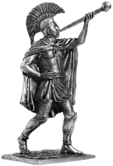 54 мм Греческий трубач, 5 век до н.э., оловянная миниатюра (EK Castings A207)