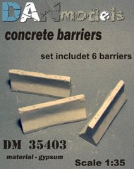 1/35 Бетонні барикади, 6 штук, гіпсові нефарбовані (DANmodels DM35403)