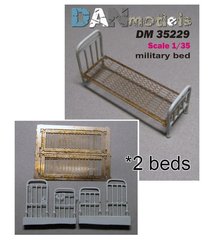 1/35 Ліжко армійське, 2 штуки, смола + метал (DANmodels DM35229)