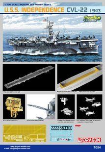 Independence Class Cruiser U.S.S. "Independence" (BB-39, 1941) 1:700