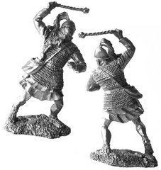 54 мм Римский пращник, 3-2 века до н. э., оловянная миниатюра (Солдатики Публия PTS-5204)