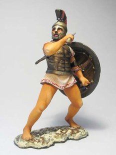 54 мм Greek hoplite with sword 6-5 c B.C.
