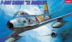 1/72 F-86E Sabre "El Diablo" американский истребитель (Academy 1681) сборная модель