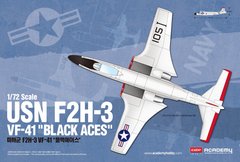 1/72 USN F2H-3 Banshee эскадрильи VF-41 "Black Aces" (Academy 12548), сборная модель