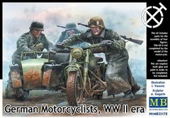 1/35 Германские мотоциклисты Второй мировой войны, 4 фигуры (Master Box 35178)
