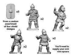 Древние (Ancients) - Celtiberian Warriors with Spear (8) - Crusader Miniatures NS-CM-ANS040