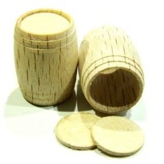 Бочки деревянные 21.5*26 мм, 4 штуки (RB Model 033 2126) Wooden Barrel