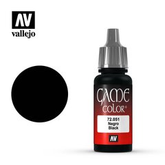 Чорний, 17 мл (Vallejo Game Color 72051 Black) акрилова фарба