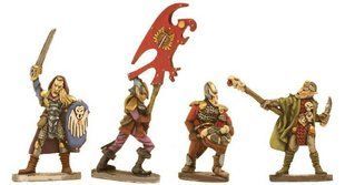 Mirliton Miniatures - Миниатюра 25-28 mm Fantasy - Damned Elves Command Group - MRLT-DE009