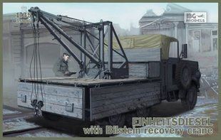 1/35 Einheitsdiesel with Bilstein recovery crane (IBG Models 35006) assembly scale model kit