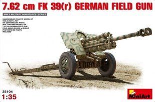 1/35 Германская 7.62-см пушка FK 39(r) (трофейная М1936 Ф-22) (MiniArt 35104), сборная модель