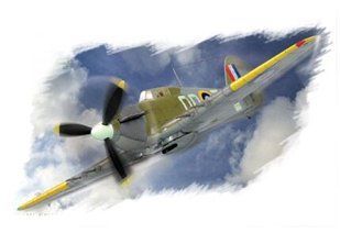 1/72 Hawker Hurricane Mk.II британский истребитель, серия Easy Kit (HobbyBoss 80215), сборная модель