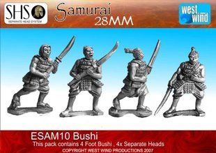 Samurai - Bushi (lower class retainers) Nagamaki (short Naginata) 4 - West Wind Miniatures WWP-ESAM10