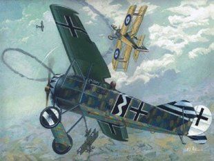 1/72 Fokker E.V/D.VIII самолет Первой мировой (Roden 004) сборная модель