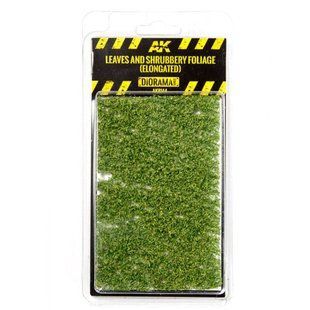 Листья и кустарники, материалы для диорам, упаковка 140х90 мм (AK Interactive AK8144 Leaves and Shrubbery Foliage Elongated)