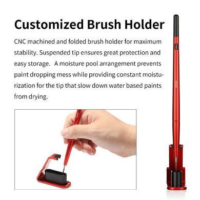 Насадка № 4/0 для алюминиевой кисточки, 3 штуки в комплекте (DSPIAE AT-FB Aluminum Shank Interchangeable Fine Tip Brush)
