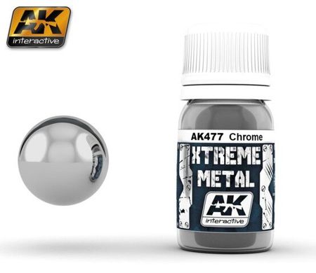Металік хром, серія XTREME METAL, 30 мл (AK Interactive AK477 Chrome), емалевий