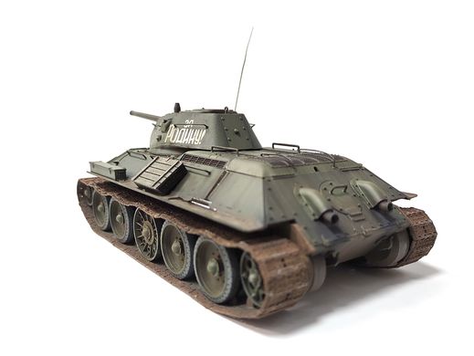1/35 Танк Т-34/76Е з додатковим бронюванням, готова модель, авторська робота