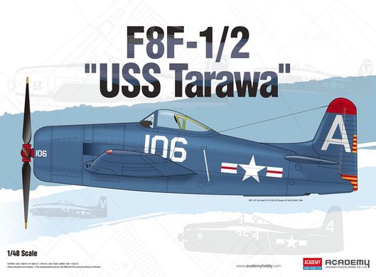 1/48 Винищувач F8F-1/2 Bearcat з авіаносця USS Tarawa, серія Special Edition (Academy 12313), збірна модель