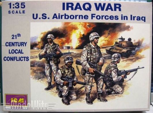 1/35 Американские войска в Ираке, 4 фигуры (ICM 35202) без коробки