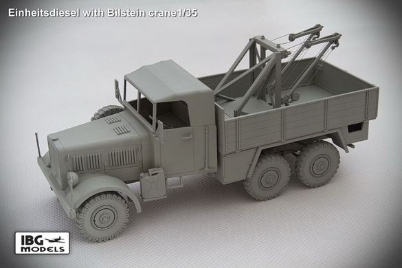 1/35 Einheitsdiesel with Bilstein recovery crane (IBG Models 35006) assembly scale model kit