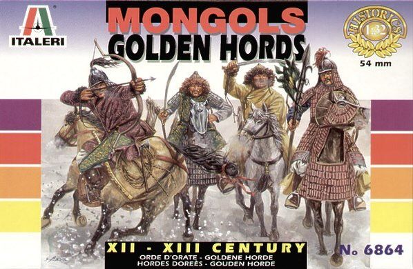 1/32 Монголы Italeri 6864 Mongols, Golden Hords, XII-XIII century (8 конных фигур) 54 мм
